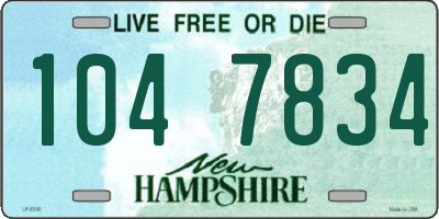 NH license plate 1047834