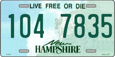 NH license plate 1047835