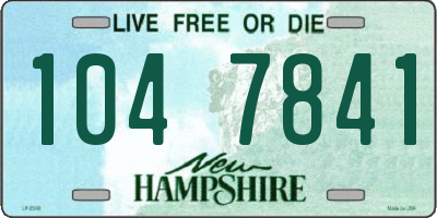 NH license plate 1047841