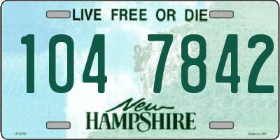 NH license plate 1047842