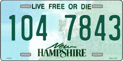 NH license plate 1047843