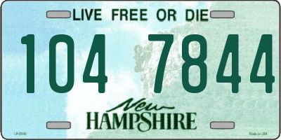 NH license plate 1047844