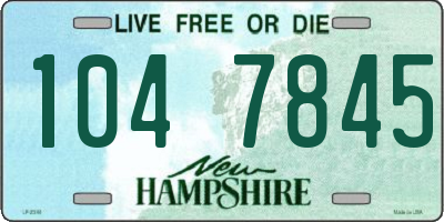 NH license plate 1047845