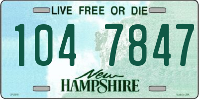 NH license plate 1047847