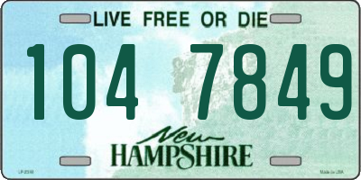 NH license plate 1047849