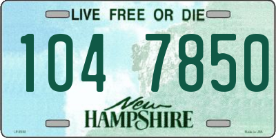 NH license plate 1047850