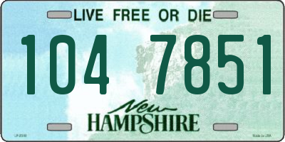 NH license plate 1047851