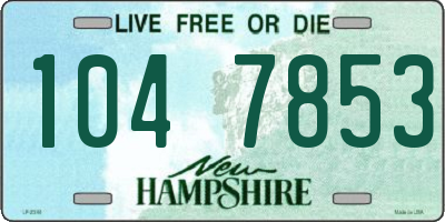NH license plate 1047853