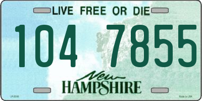NH license plate 1047855