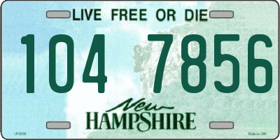 NH license plate 1047856