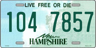 NH license plate 1047857
