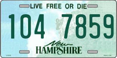 NH license plate 1047859