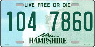 NH license plate 1047860