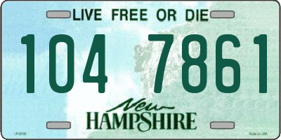 NH license plate 1047861