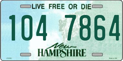 NH license plate 1047864