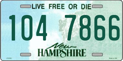 NH license plate 1047866