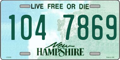NH license plate 1047869