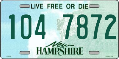 NH license plate 1047872