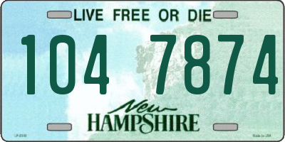 NH license plate 1047874