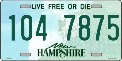 NH license plate 1047875
