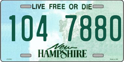 NH license plate 1047880