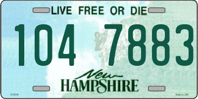 NH license plate 1047883