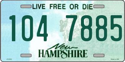 NH license plate 1047885