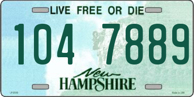 NH license plate 1047889