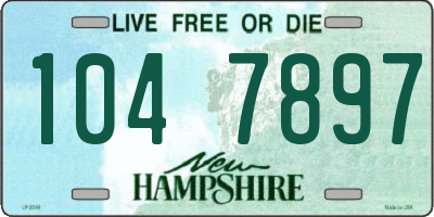 NH license plate 1047897
