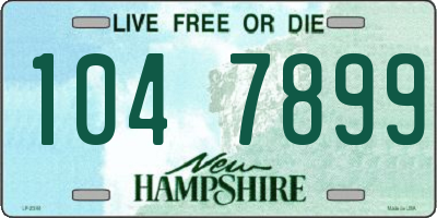 NH license plate 1047899
