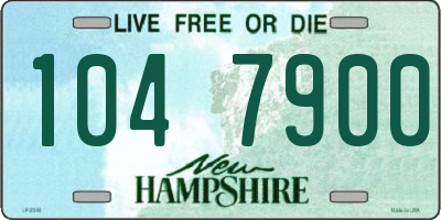 NH license plate 1047900