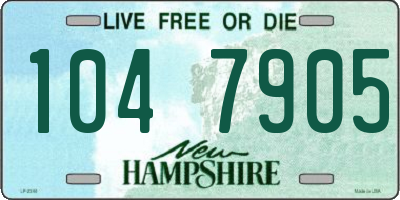 NH license plate 1047905