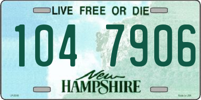 NH license plate 1047906