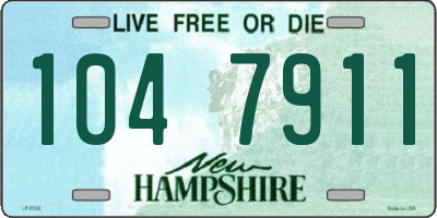 NH license plate 1047911