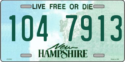NH license plate 1047913