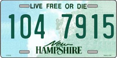 NH license plate 1047915