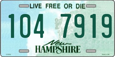NH license plate 1047919