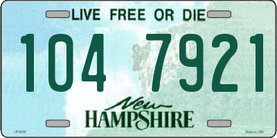 NH license plate 1047921