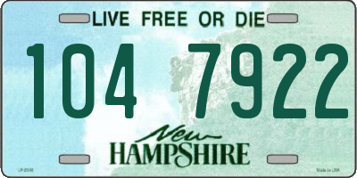 NH license plate 1047922