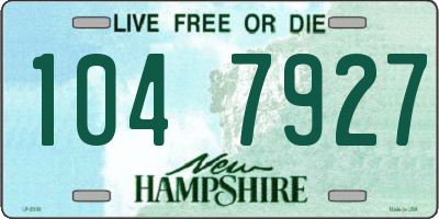 NH license plate 1047927