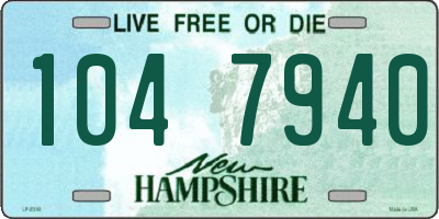 NH license plate 1047940