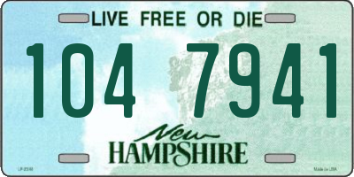 NH license plate 1047941