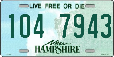 NH license plate 1047943