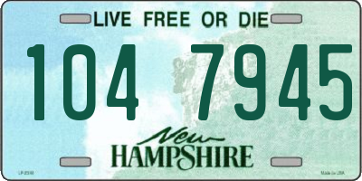NH license plate 1047945