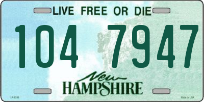 NH license plate 1047947