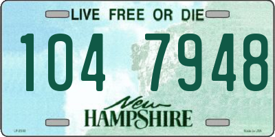 NH license plate 1047948