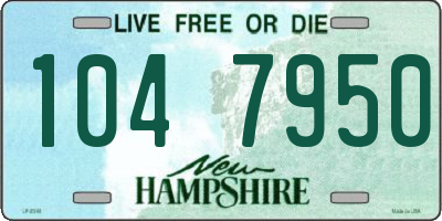 NH license plate 1047950