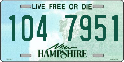 NH license plate 1047951