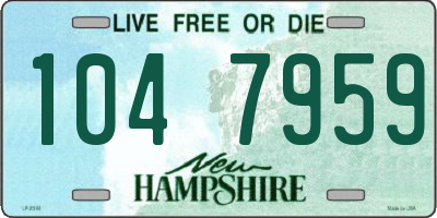 NH license plate 1047959