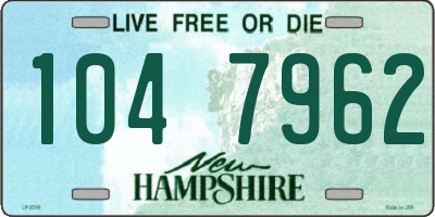 NH license plate 1047962